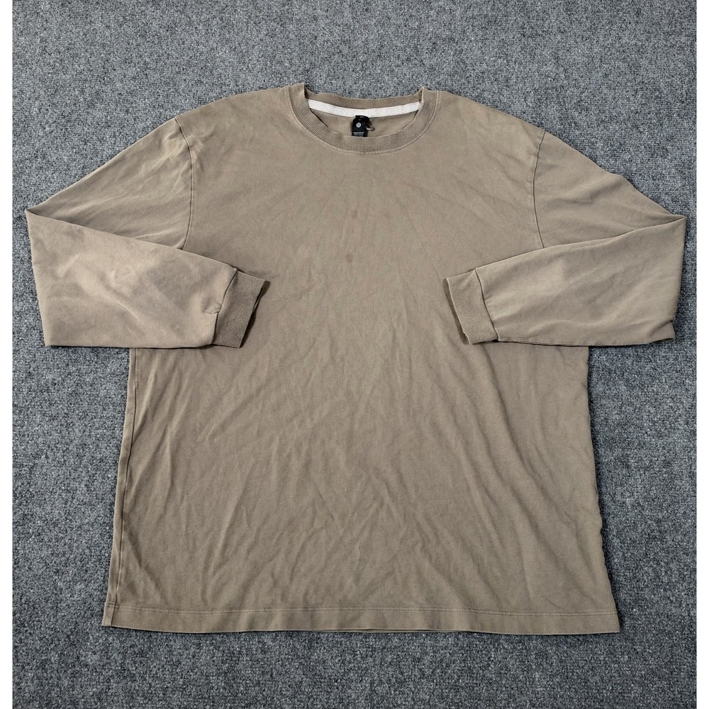 Lululemon Heavyweight Cotton Jersey Shirt Men's XL Brown Long Sleeve Pullover